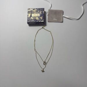 Dior Gold Necklace with Star and Circle Charms